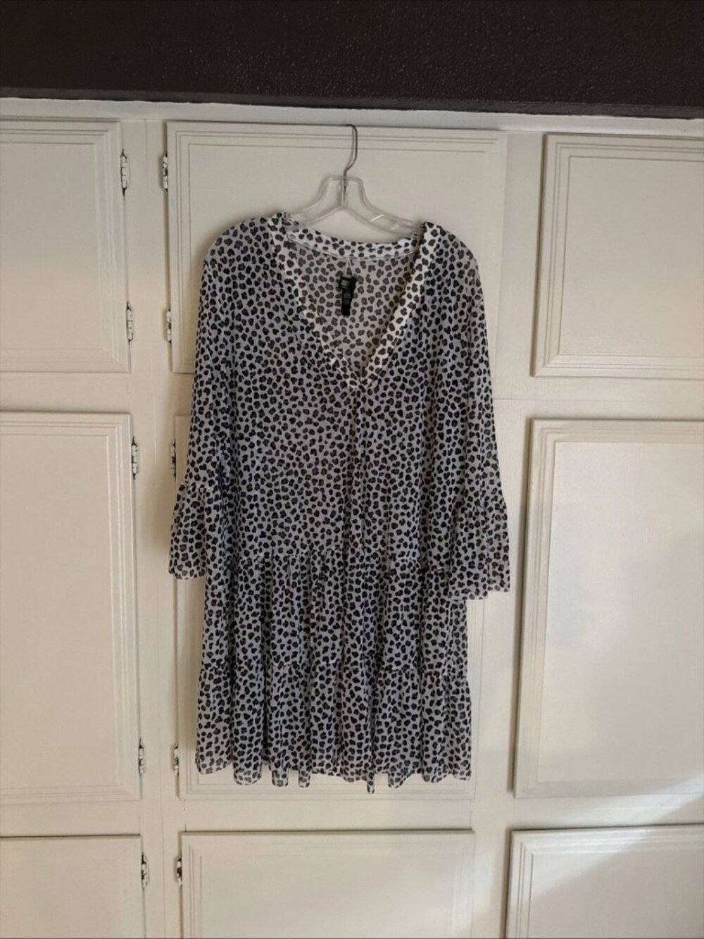 COCO REEF Cover-Up Swim Dress Leopard Print Size Large